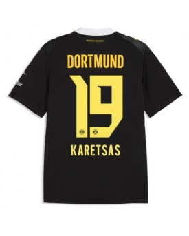 Borussia Dortmund Konstantinos Karetsas #19 Maglia Gara Trasferta Repliche 2026-27 Maniche Corte